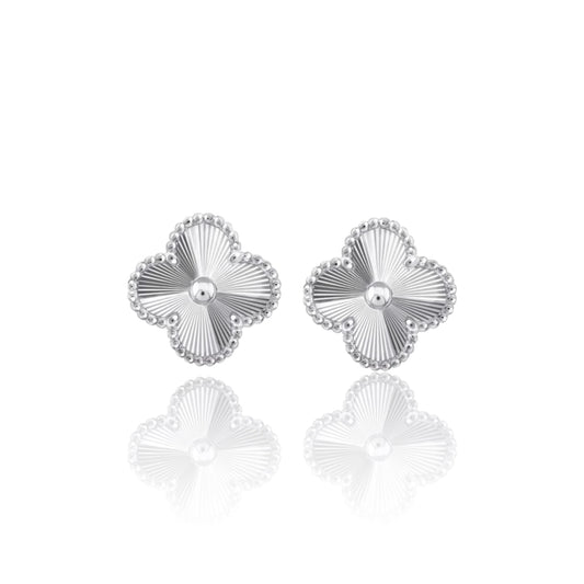SILVER CLOVER EARRINGS