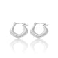 SILVER STAPLE EARRINGS