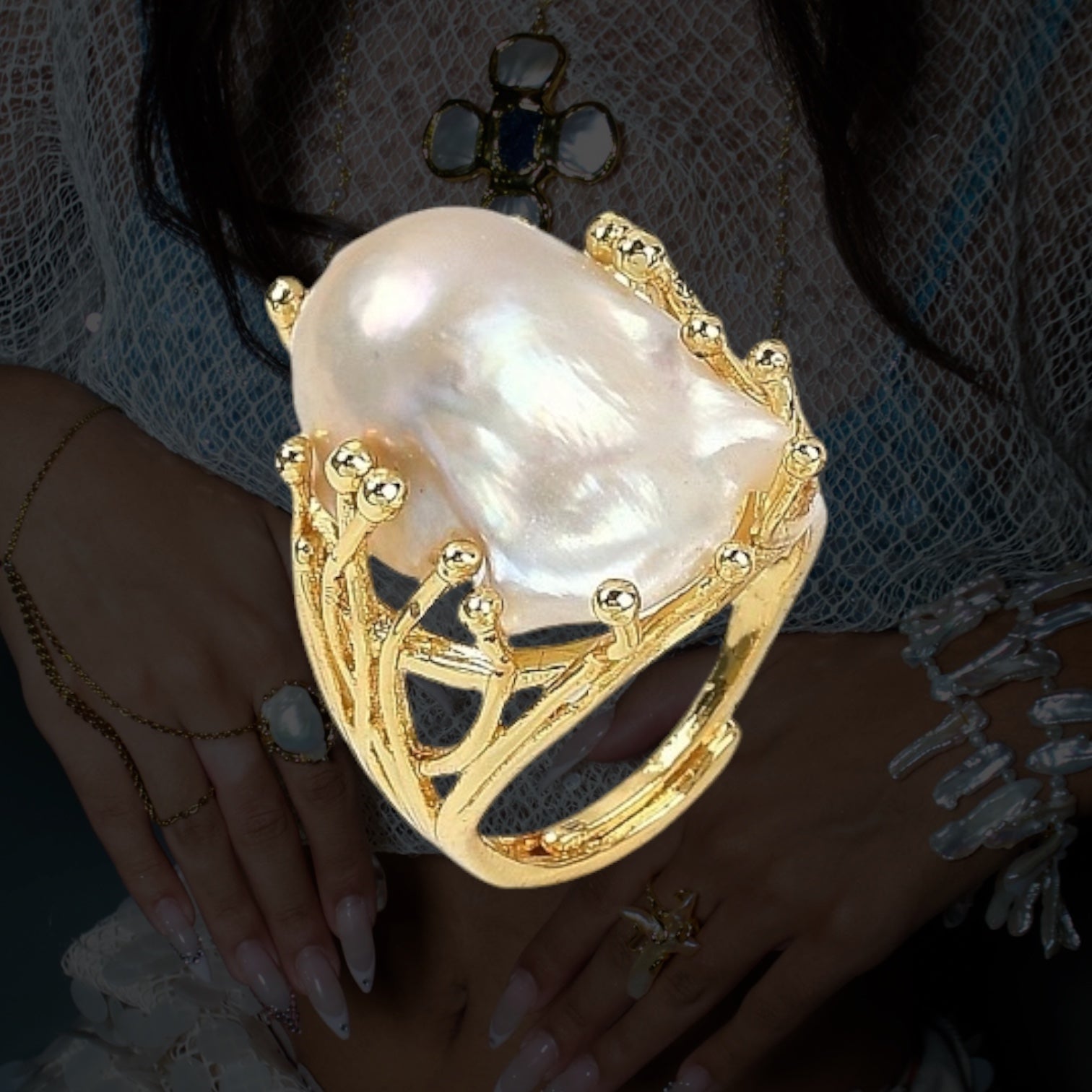 COASTAL PEARL RING