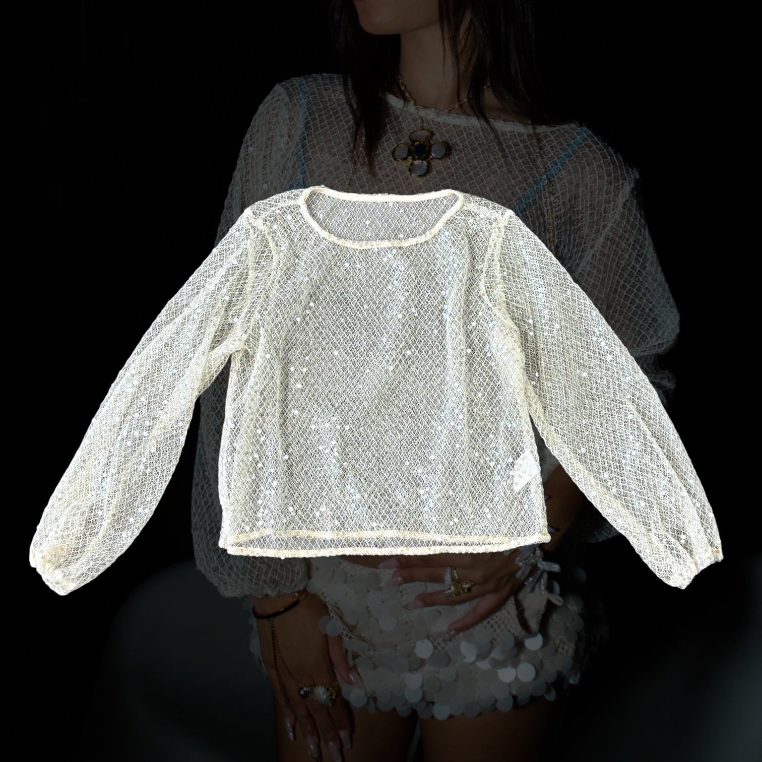AFTERSUN SEQUIN TOP