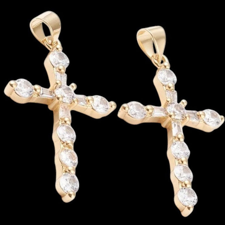 Sparkling Cross Charm