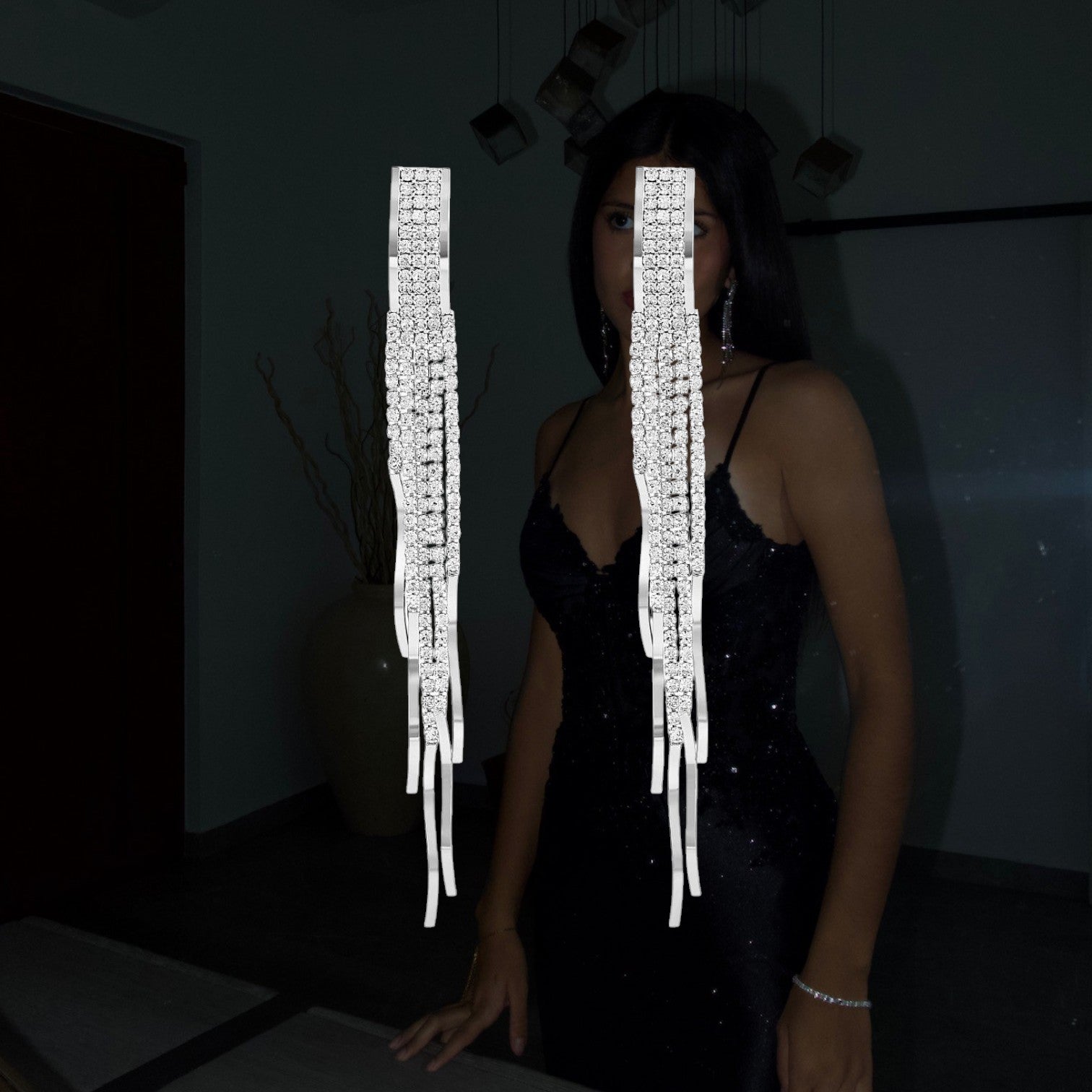 MIDNIGHT CASCADE EARRINGS