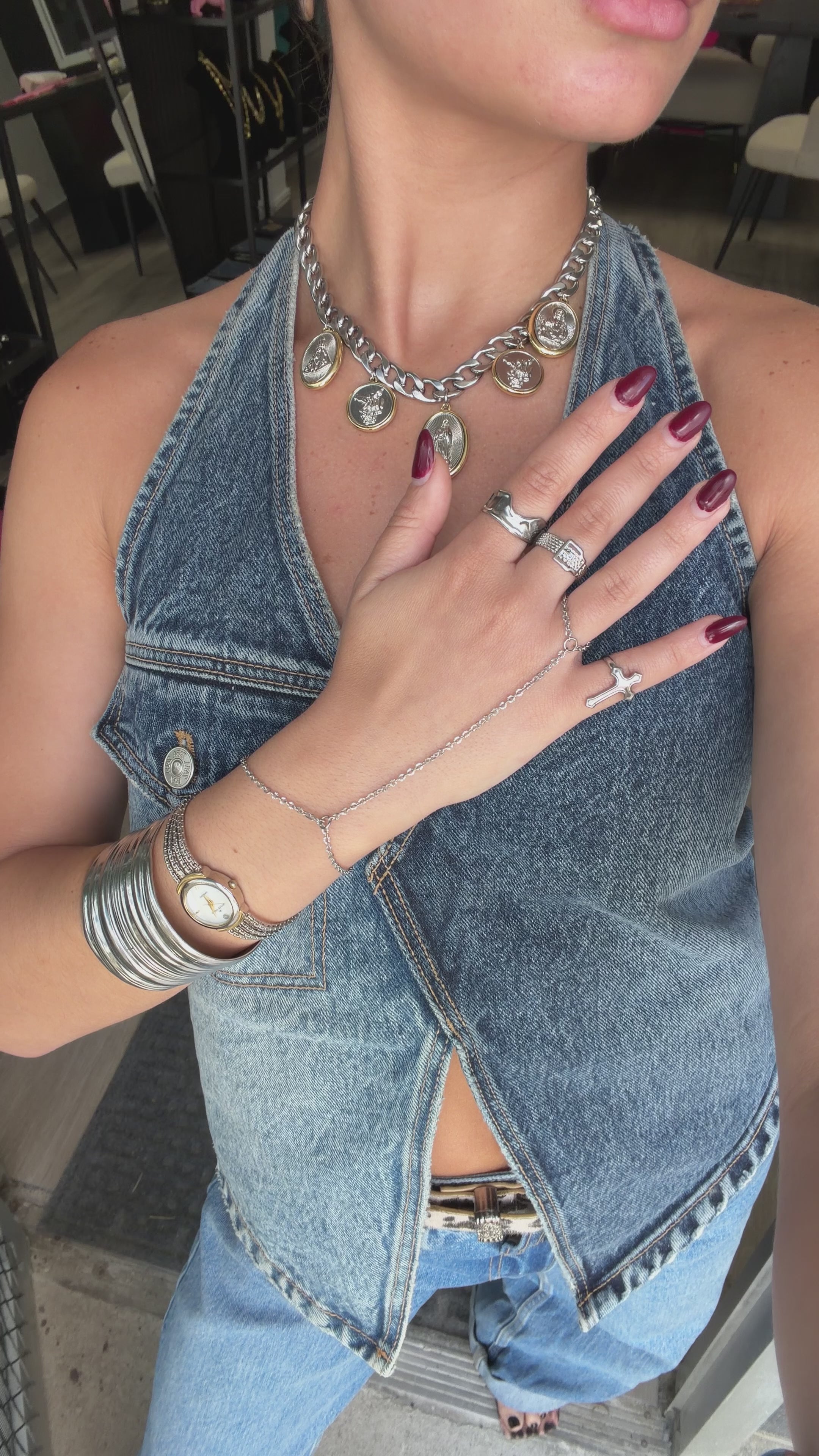 STATEMENT SILVER BANGLE