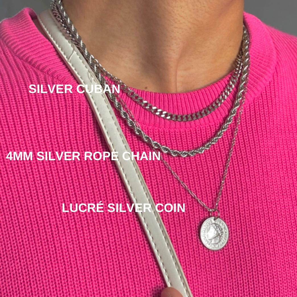 4MM SILVER ROPE CHAIN